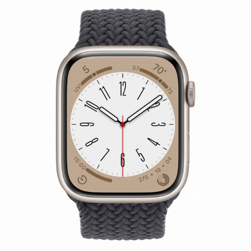 Умные часы Apple Watch Series 8 45 мм Starlight Aluminium case with Midnight Braided Solo Loop